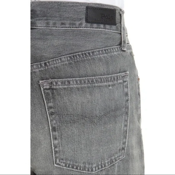 POLO RALPH LAUREN GREY HIGH WAIST SLIM
STRAIGHT CROP JEANS Size 32 NWT - Picture 15 of 15